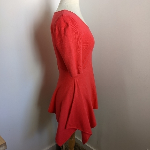 ALFANI Pink Scoop Neck Shark bite hem Ribbed Top S - Picture 8 of 13